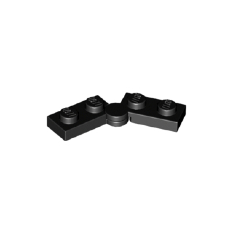 Scharnier Plaat 1x4 Black